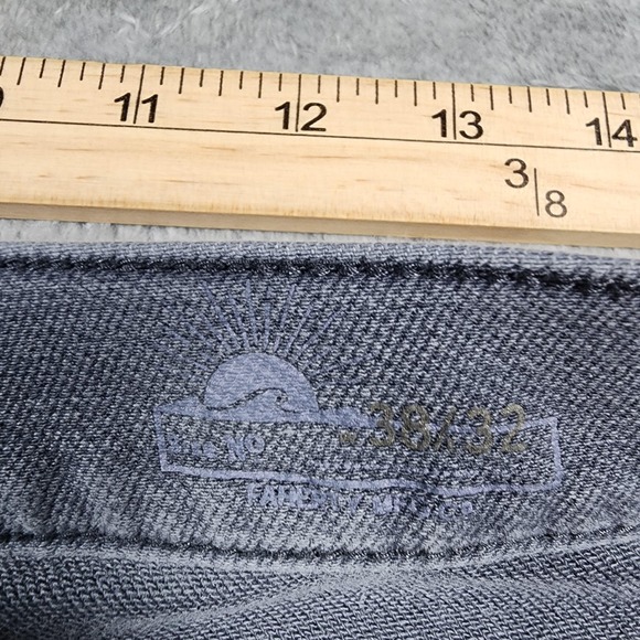 Faherty Jeans Mens 36x30 Gray Stretch Denim Straight Leg Pants Soft (Tag 38x32) - Picture 6 of 14